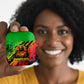 Sundiata Keita AirPods Case with Regal Portrait, Lion of Mali Title and Bold Tribal Brushstroke Pattern - African Pride