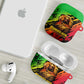 Sundiata Keita AirPods Case with Regal Portrait, Lion of Mali Title and Bold Tribal Brushstroke Pattern - African Pride