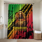 Sundiata Keita Bathroom Set with Regal Portrait, Lion of Mali Title and Bold Tribal Brushstroke Pattern - African Pride