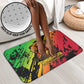 Sundiata Keita Bathroom Set with Regal Portrait, Lion of Mali Title and Bold Tribal Brushstroke Pattern - African Pride