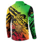 Sundiata Keita Button Sweatshirt with Regal Portrait, Lion of Mali Title and Bold Tribal Brushstroke Pattern