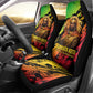 Sundiata Keita Car Seat Cover with Regal Portrait, Lion of Mali Title and Bold Tribal Brushstroke Pattern - African Pride