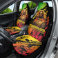 Sundiata Keita Car Seat Cover with Regal Portrait, Lion of Mali Title and Bold Tribal Brushstroke Pattern - African Pride