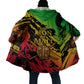 Sundiata Keita Cloak with Regal Portrait, Lion of Mali Title and Bold Tribal Brushstroke Pattern - African Pride