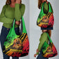 Sundiata Keita Grocery Bag with Regal Portrait, Lion of Mali Title and Bold Tribal Brushstroke Pattern - African Pride
