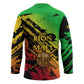 Sundiata Keita Hockey Jersey with Regal Portrait, Lion of Mali Title and Bold Tribal Brushstroke Pattern - African Pride
