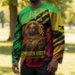 Sundiata Keita Hockey Jersey with Regal Portrait, Lion of Mali Title and Bold Tribal Brushstroke Pattern - African Pride