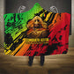 Sundiata Keita Hooded Blanket with Regal Portrait, Lion of Mali Title and Bold Tribal Brushstroke Pattern - African Pride