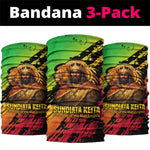 Sundiata Keita Neck Gaiter with Regal Portrait, Lion of Mali Title and Bold Tribal Brushstroke Pattern - African Pride