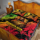 Sundiata Keita Quilt Bed Set with Regal Portrait, Lion of Mali Title and Bold Tribal Brushstroke Pattern - African Pride