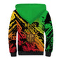 Sundiata Keita Sherpa Hoodie with Regal Portrait, Lion of Mali Title and Bold Tribal Brushstroke Pattern - African Pride