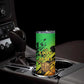 Sundiata Keita Skinny Tumbler with Regal Portrait, Lion of Mali Title and Bold Tribal Brushstroke Pattern - African Pride