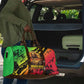 Sundiata Keita Travel Bag with Regal Portrait, Lion of Mali Title and Bold Tribal Brushstroke Pattern - African Pride