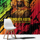 Sundiata Keita Window Curtain with Regal Portrait, Lion of Mali Title and Bold Tribal Brushstroke Pattern - African Pride