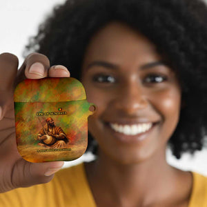Sundiata Keita AirPods Case Griot Storytelling Scene, Epic of Sundiata Text and Heritage-Inspired Earth Tone - African Pride