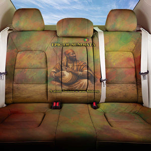 Sundiata Keita Back Car Seat Cover Griot Storytelling Scene, Epic of Sundiata Text and Heritage-Inspired Earth Tone - African Pride