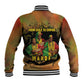 Sundiata Keita Baseball Jacket Griot Storytelling Scene, Epic of Sundiata Text and Heritage-Inspired Earth Tone - African Pride