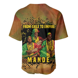 Sundiata Keita Baseball Jersey Griot Storytelling Scene, Epic of Sundiata Text and Heritage-Inspired Earth Tone - African Pride