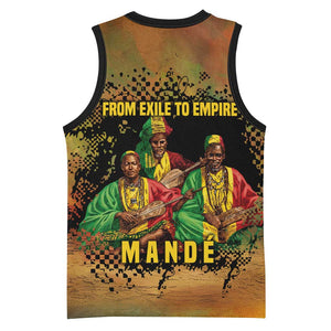 Sundiata Keita Basketball Jersey Griot Storytelling Scene, Epic of Sundiata Text and Heritage-Inspired Earth Tone - African Pride
