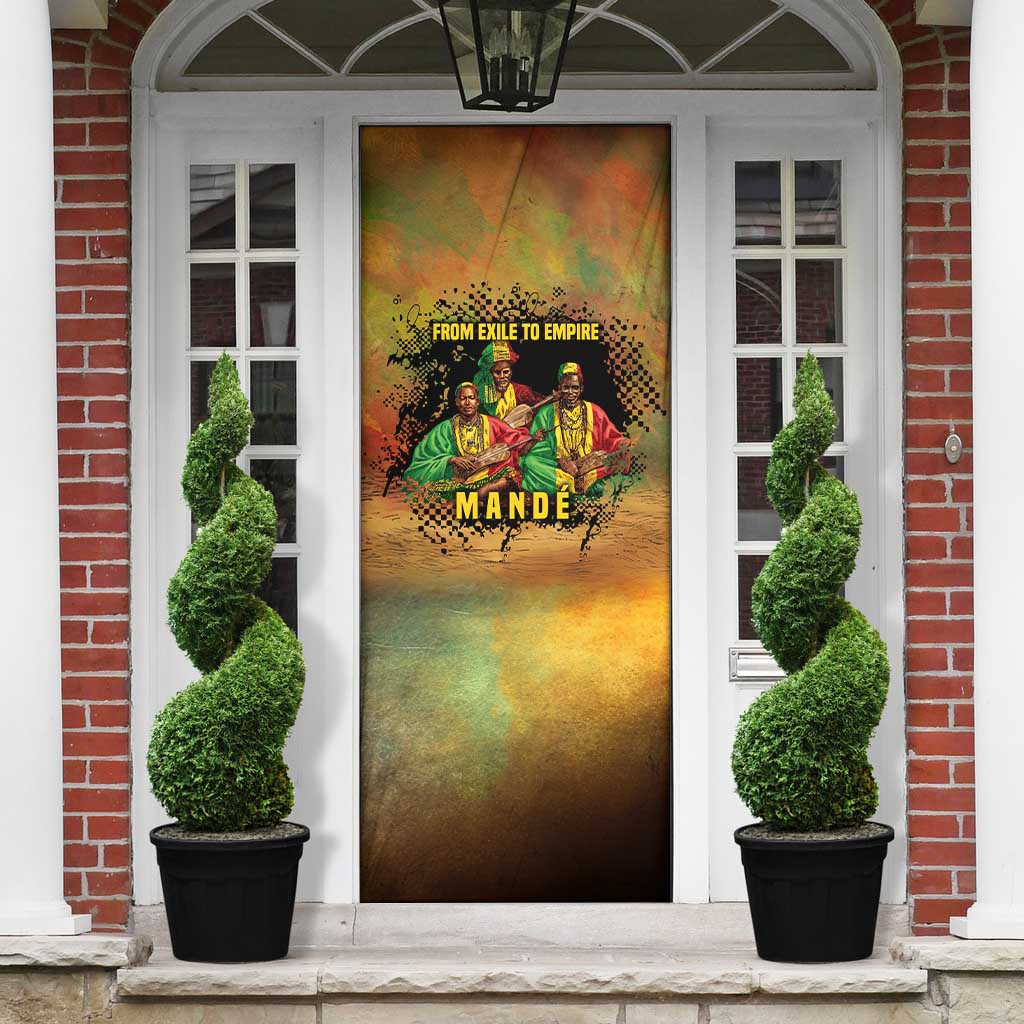 Sundiata Keita Door Cover Griot Storytelling Scene, Epic of Sundiata Text and Heritage-Inspired Earth Tone - African Pride