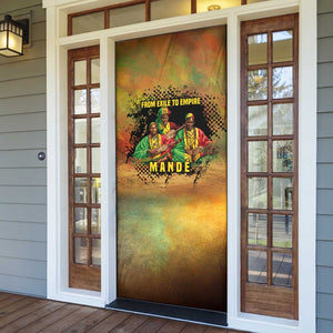 Sundiata Keita Door Cover Griot Storytelling Scene, Epic of Sundiata Text and Heritage-Inspired Earth Tone - African Pride