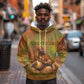 Sundiata Keita Hoodie Griot Storytelling Scene, Epic of Sundiata Text and Heritage-Inspired Earth Tone - African Pride