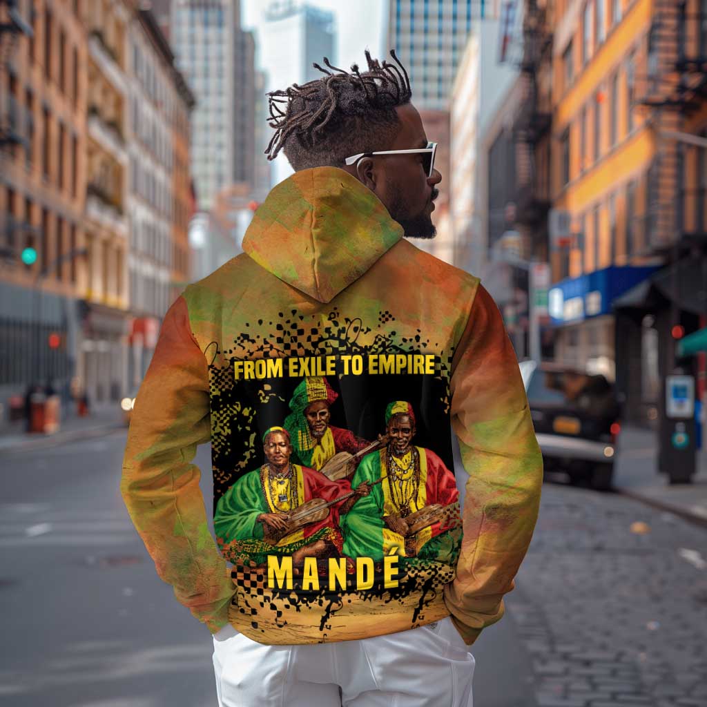 Sundiata Keita Hoodie Griot Storytelling Scene, Epic of Sundiata Text and Heritage-Inspired Earth Tone - African Pride
