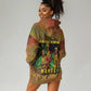 Sundiata Keita Hoodie Dress Griot Storytelling Scene, Epic of Sundiata Text and Heritage-Inspired Earth Tone - African Pride