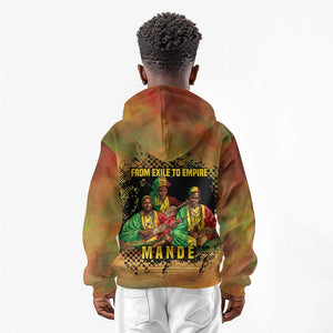 Sundiata Keita Kid Hoodie Griot Storytelling Scene, Epic of Sundiata Text and Heritage-Inspired Earth Tone - African Pride
