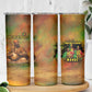 Sundiata Keita Skinny Tumbler Griot Storytelling Scene, Epic of Sundiata Text and Heritage-Inspired Earth Tone - African Pride