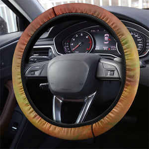 Sundiata Keita Steering Wheel Cover Griot Storytelling Scene, Epic of Sundiata Text and Heritage-Inspired Earth Tone - African Pride