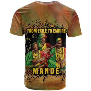 Sundiata Keita T shirt Griot Storytelling Scene, Epic of Sundiata Text and Heritage-Inspired Earth Tone - African Pride