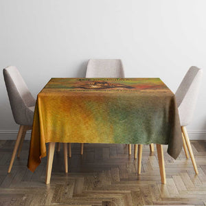 Sundiata Keita Tablecloth Griot Storytelling Scene, Epic of Sundiata Text and Heritage-Inspired Earth Tone - African Pride
