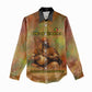 Sundiata Keita Women Casual Shirt Griot Storytelling Scene, Epic of Sundiata Text and Heritage-Inspired Earth Tone - African Pride