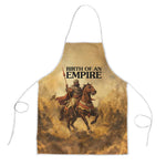 Sundiata Keita Apron with Kirina 1235 Battle Map, Horseback Warrior and Birth of an Empire Design - African Pride
