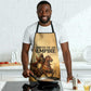 Sundiata Keita Apron with Kirina 1235 Battle Map, Horseback Warrior and Birth of an Empire Design - African Pride