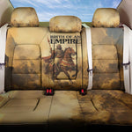 Sundiata Keita Back Car Seat Cover with Kirina 1235 Battle Map, Horseback Warrior and Birth of an Empire Design - African Pride