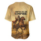 Sundiata Keita Baseball Jersey with Kirina 1235 Battle Map, Horseback Warrior and Birth of an Empire Design - African Pride