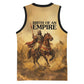 Sundiata Keita Basketball Jersey with Kirina 1235 Battle Map, Horseback Warrior and Birth of an Empire Design - African Pride