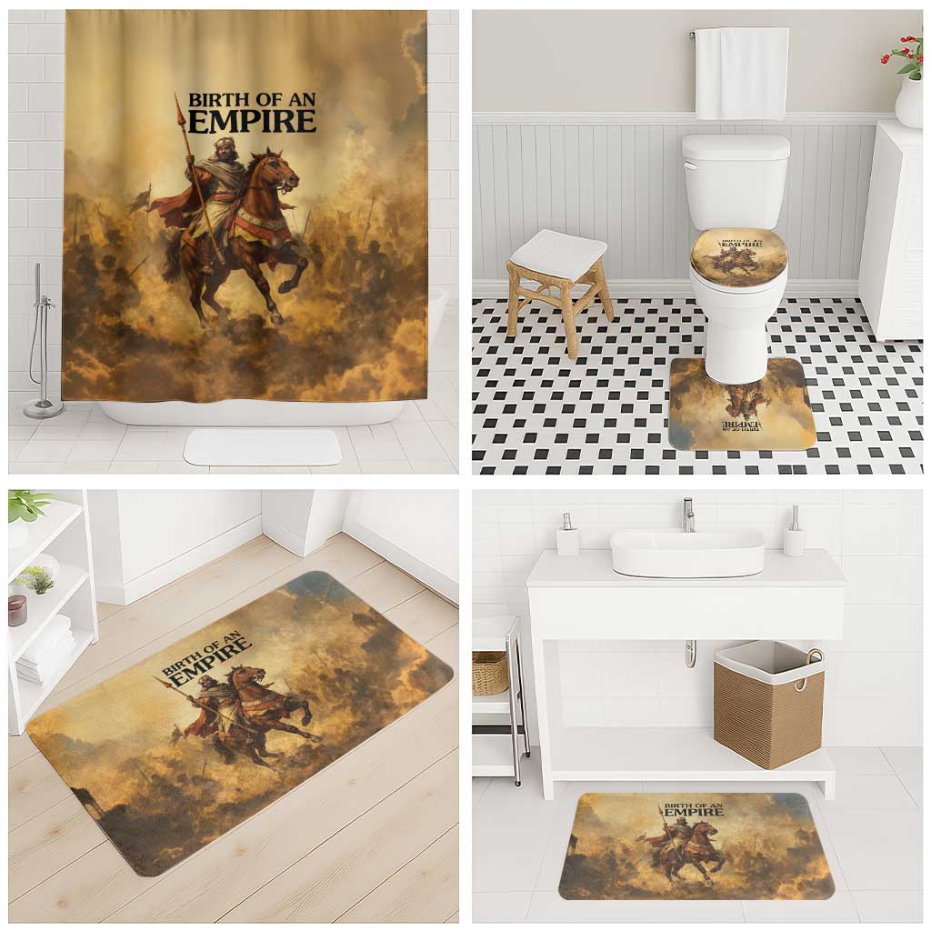 Sundiata Keita Bathroom Set with Kirina 1235 Battle Map, Horseback Warrior and Birth of an Empire Design - African Pride