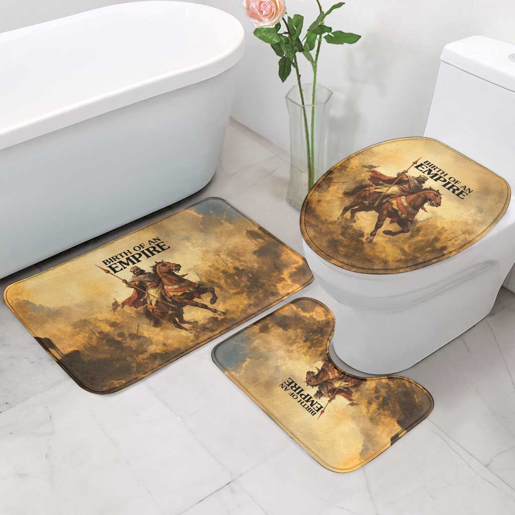 Sundiata Keita Bathroom Set with Kirina 1235 Battle Map, Horseback Warrior and Birth of an Empire Design - African Pride