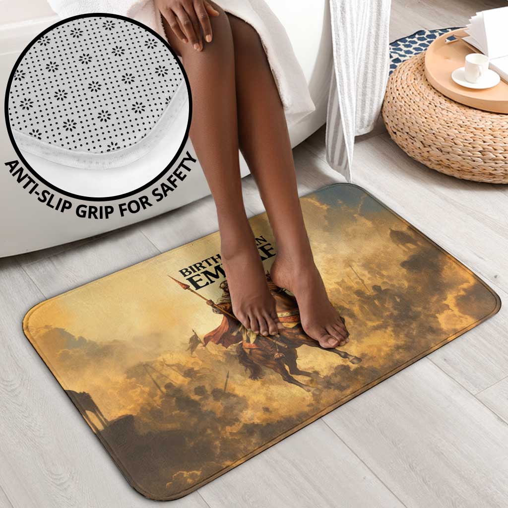 Sundiata Keita Bathroom Set with Kirina 1235 Battle Map, Horseback Warrior and Birth of an Empire Design - African Pride