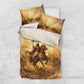 Sundiata Keita Bedding Set with Kirina 1235 Battle Map, Horseback Warrior and Birth of an Empire Design - African Pride