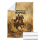 Sundiata Keita Blanket with Kirina 1235 Battle Map, Horseback Warrior and Birth of an Empire Design - African Pride