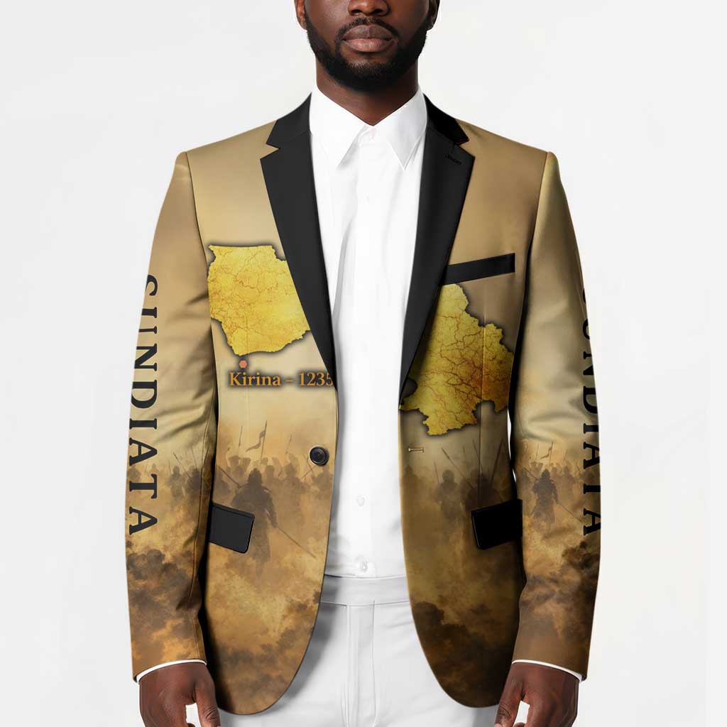 Sundiata Keita Blazer with Kirina 1235 Battle Map, Horseback Warrior and Birth of an Empire Design - African Pride