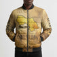 Sundiata Keita Bomber Puffer Jacket with Kirina 1235 Battle Map, Horseback Warrior and Birth of an Empire Design - African Pride
