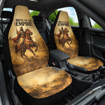 Sundiata Keita Car Seat Cover with Kirina 1235 Battle Map, Horseback Warrior and Birth of an Empire Design - African Pride