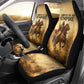 Sundiata Keita Car Seat Cover with Kirina 1235 Battle Map, Horseback Warrior and Birth of an Empire Design - African Pride