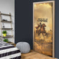 Sundiata Keita Door Cover with Kirina 1235 Battle Map, Horseback Warrior and Birth of an Empire Design - African Pride