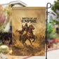 Sundiata Keita Garden Flag with Kirina 1235 Battle Map, Horseback Warrior and Birth of an Empire Design - African Pride